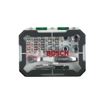 博世 BOSCH 26件棘轮手柄批头套筒套装-绿色版 2607017322