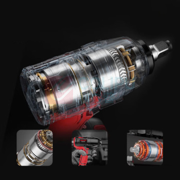 德力西电气 DELIXI ELECTRIC 无刷锂电扳手320N大扭矩冲击扳手 10节电池两电一充套装汽修重载款