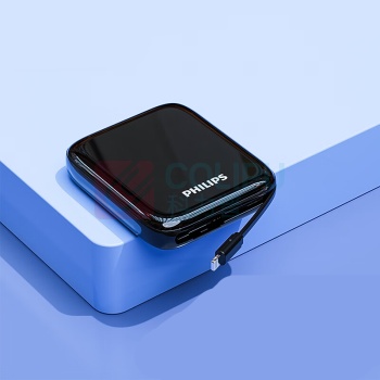 飞利浦 PHILIPS 充电宝自带线超薄 DLP2256 10000毫安 (黑色)