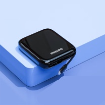飞利浦 PHILIPS 充电宝自带线超薄 DLP2256 10000毫安 (黑色)