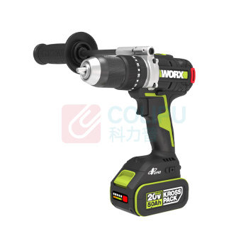 威克士 20V 大扭矩无刷锂电冲击钻 WHA61 2*5.0Ah battery+1*6A charger，辅助手柄，挂钩，批头夹，批头；层叠箱WA4229 