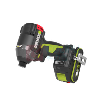 威克士 20V 大扭矩无刷锂电冲击起子机 WHB60.1 2*2.0Ah battery+1*6A charger，挂钩，批头夹,批头；层叠箱WA4229 