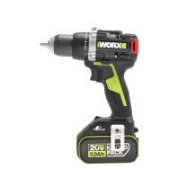 威克士 20V 无刷锂电钻 WHA60 2*5.0Ah battery+1*6A charger，辅助手柄，挂钩，批头夹，批头，层叠箱WA4229 