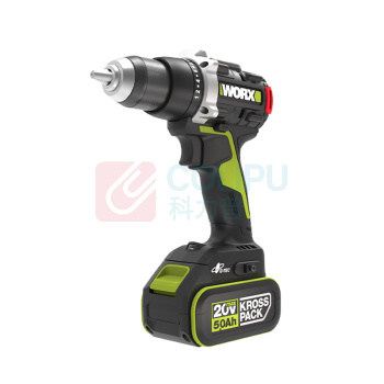 威克士 20V 无刷锂电钻 WHA60 2*5.0Ah battery+1*6A charger，辅助手柄，挂钩，批头夹，批头，层叠箱WA4229 