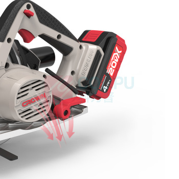 皇冠 CROWN DC无刷电圆锯 CT25002-165HX-4 BMC 20V/165mm/4.0Ah(双包)