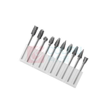 智探政物 透明盒锉刀双纹 硬质合金打磨头 3*6MM 10支装
