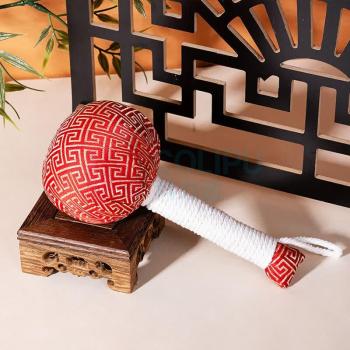 承夏文化 缎面艾草护理锤 18cm (绿、粉、蓝、紫、红颜色随机发货)