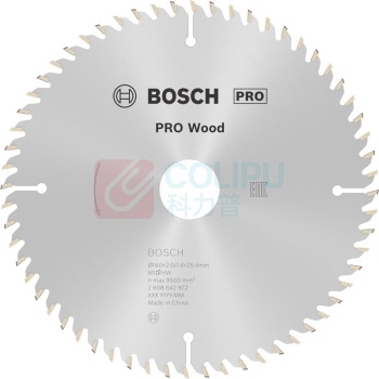 博世 BOSCH 畅锐系列专业级 木工圆锯片 160x2.0/1.4x25.4mm,T60 2608642972