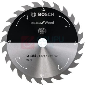 博世 BOSCH 专业级 充电式圆锯片 T24 木用超薄圆锯片184x1.6/1.1x20mm 2608837702