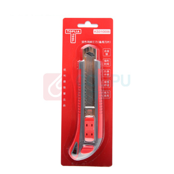 拓利亚 TOPLIA 18mm双色包胶美工刀(内装3片备用刀片) KS010006