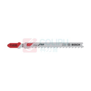 博世 BOSCH 专业级 PP塑料切割光洁型曲线锯条 T102D 100mm (5支装) 2608667444
