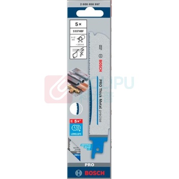 博世 BOSCH 专业级 金属切割马刀锯条 S937HBF 150mm (5支装) 2608658997