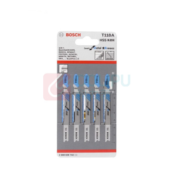 博世 BOSCH 曲线锯条 金属切割基础型 T118A (5支装) 2608631013