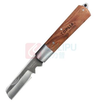 拓利亚 TOPLIA 多功能电工刀电线电缆剥线刀剥皮刀不锈钢刀 KS040001