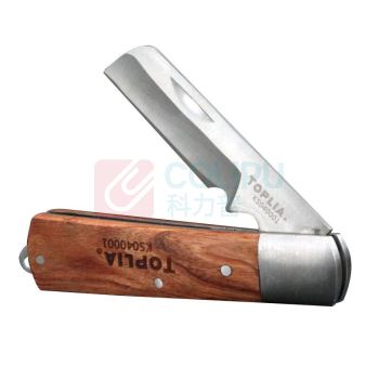 拓利亚 TOPLIA 多功能电工刀电线电缆剥线刀剥皮刀不锈钢刀 KS040001