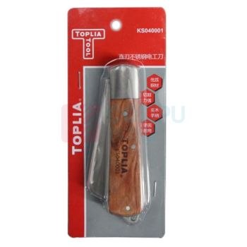 拓利亚 TOPLIA 多功能电工刀电线电缆剥线刀剥皮刀不锈钢刀 KS040001