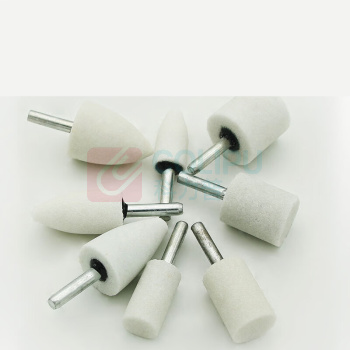 白刚玉 电动气动打磨机模具小砂轮打磨头 6*20MM 圆锥型