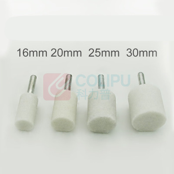 白刚玉 电动气动打磨机模具小砂轮打磨头 6*20MM 圆锥型