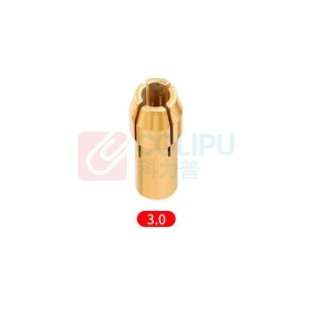 番鑫工贸 电磨机铜夹头 铜芯夹头4.3尾部款 夹孔3.0mm