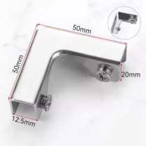 百兴轮 金属配件 玻璃夹 不锈钢L型 8-10mm 100个/组 