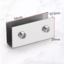 百兴轮 金属配件 玻璃夹 不锈钢一字型 8-10mm 100个/组 
