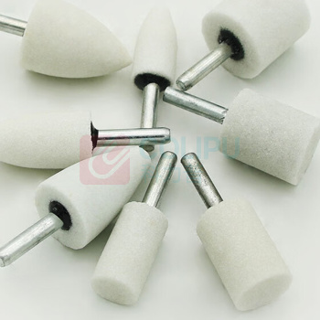 白刚玉 电动气动打磨机模具小砂轮打磨头 6*20MM 圆柱型