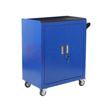 元汗 无抽移动工具柜推车 有轮 1mm加厚钢板双开门带锁矮柜 KC-C-007 630*400*720 定制