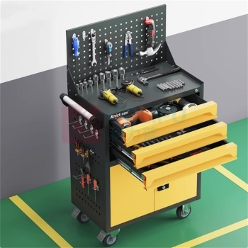 春田梦想 工具车汽修工具车小推车移动多功能工具柜 三抽工具车+挂板