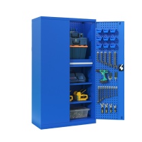 和崟 重型双开门工具柜 1抽屉/内4层/带挂板 1000*500*1800mm (蓝色)