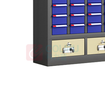 罗德力 抽屉式工具柜 1080*600*220mm 48抽 无门+二斗 (蓝色) 五金工具配件分类收纳零件柜