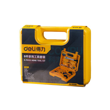 得力 deli 工具套装 DL1008J 8件套 (黄)