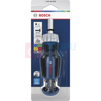 博世 BOSCH 短款棘轮螺丝批组套(6批头) 1600A039PW