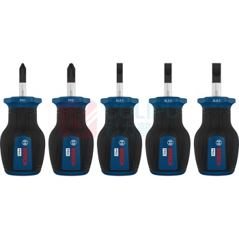 博世 BOSCH 5件PRO短柄混合螺丝刀PH/SL 1600A03HU6