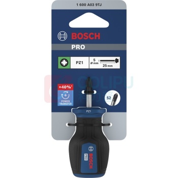 博世 BOSCH PRO短柄螺丝刀 PZ1x25mm 1600A039TJ