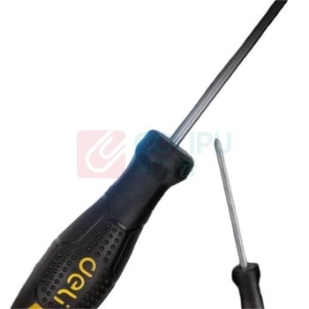 得力工具 一字螺丝批(黄)6x250mm DL6262501
