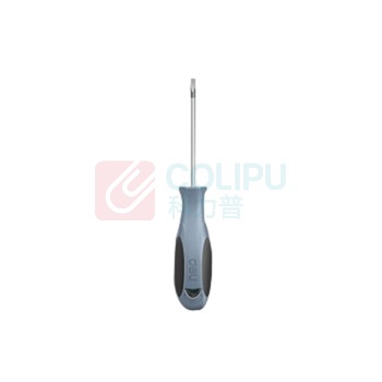得力工具 防滑柄一字螺丝批3x75mm_S2(灰) DL6430751