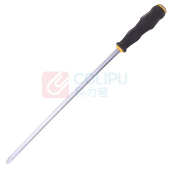 得力工具 十字橡塑柄穿心螺丝批PH4x300 DL627012