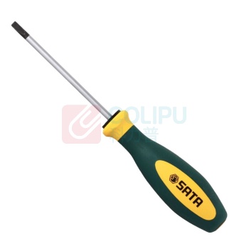 世达 SATA G系列双色柄一字形螺丝批 63701 3x80MM