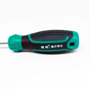 理联 十字起子、螺丝刀 3mm*75mm LN-T-QZ375S (黑绿色)