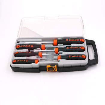 维度 WEDO 塑料盒螺丝刀6件套 WD610D-6 3*75mm,5*75,6*100,8*150,PH1*75,PH2*100
