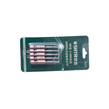 世达 SATA 5件套6.3MM系列50MM长花形旋具头 59331 T8