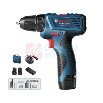 博世 BOSCH 起子机 GSR120-LI双电  配工具箱+78件附件套装