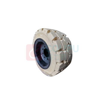 上工 白色后轮带鼻实心环保轮胎含轮辋CPD3T-3.5T 200*50-10英寸 直径45.8cm