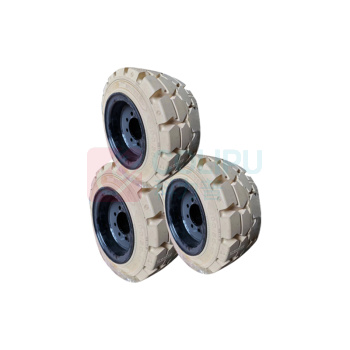 上工 白色后轮带鼻实心环保轮胎含轮辋CPD3T-3.5T 200*50-10英寸 直径45.8cm