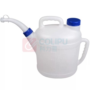 晶事达 塑料油壶 10L 圆柱型 附加油滤网和加油接管及盖