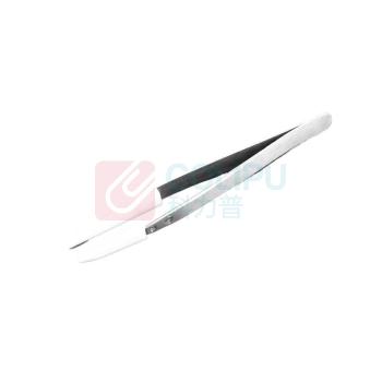 智探政物 四每镊子实验室耐酸碱PTFE特氟龙F4不锈钢镊子 14*133mm 尖头型