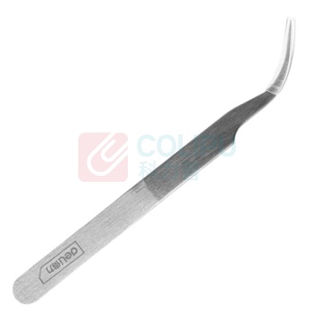 得力工具 镊子不锈钢弯头(银)120mm DL396203