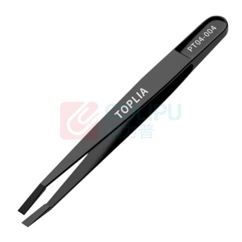 拓利亚 TOPLIA 防静电纤维平头镊子 PT04-004 120mm