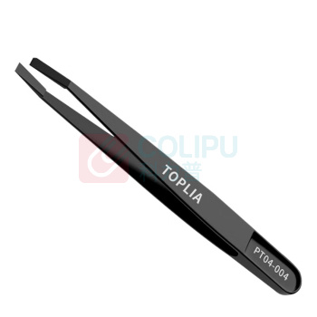 拓利亚 TOPLIA 防静电纤维平头镊子 PT04-004 120mm