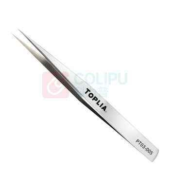 拓利亚 TOPLIA 防磁精密直型宽尖镊子ST-16 PT03-005 120mm